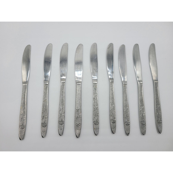 Stanley Roberts‎ Florentine Rose stainless steel 9 butter knives. - Picture 4 of 6